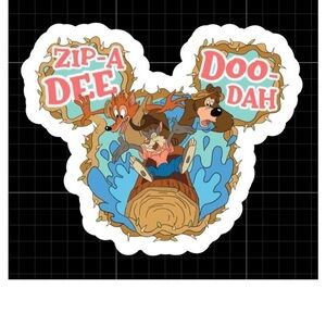 Disney splash mountain waterproof vinyl sticker 3 inch